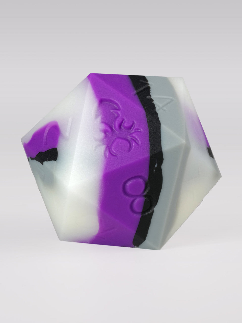 Purple/Grey Glow in the Dark 50mm Silicone D20
